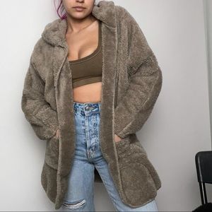 Soft Shaggy Sweater w/Hood